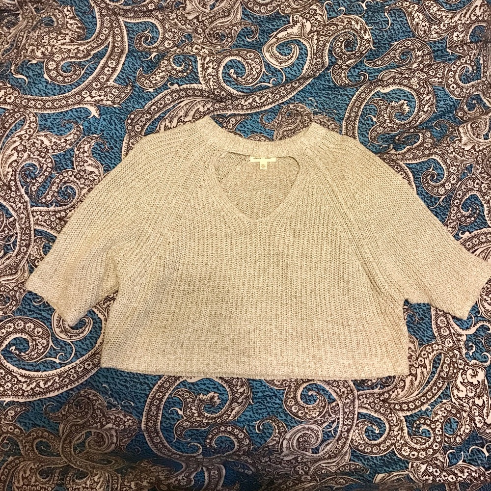 Urban Outfitters Grey Knit Crop Top